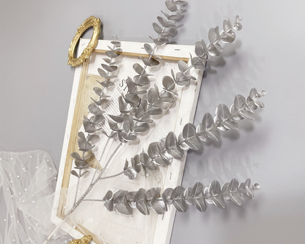 Decoratieve bloem eucalyptus zilver H90cm bladeren