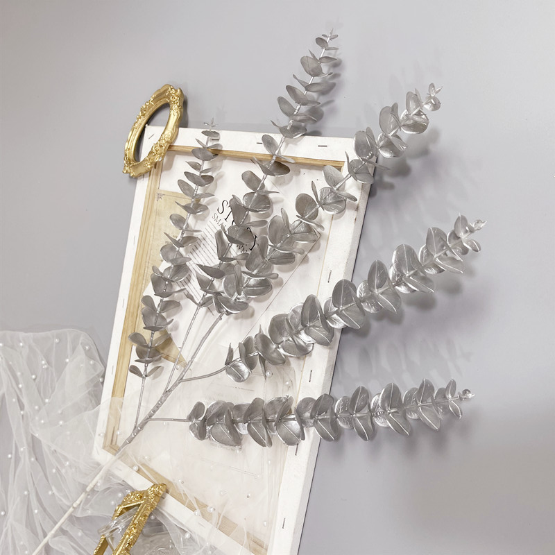 Decoratieve bloem eucalyptus zilver H90cm bladeren