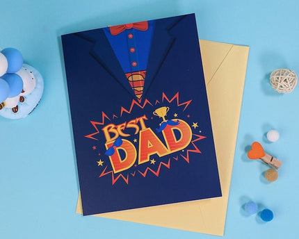 3D-kaart voor papa-vaders dagkaart