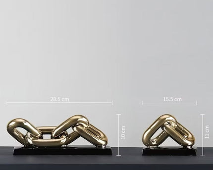 Moderne Luxe Gouden Ketting Art 4 Schakel (ZH-017-grootBIG)