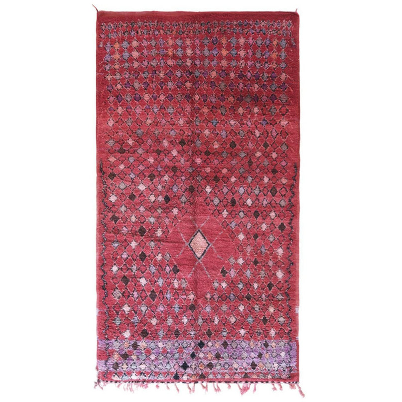 Vintage wollen Berberkleed 192 x 366 cm