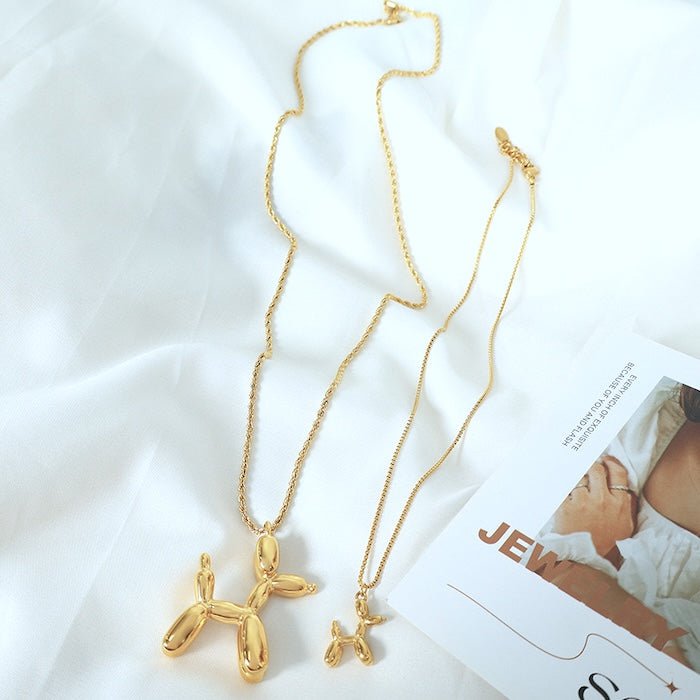 Leuke ballonhond hanger ketting
