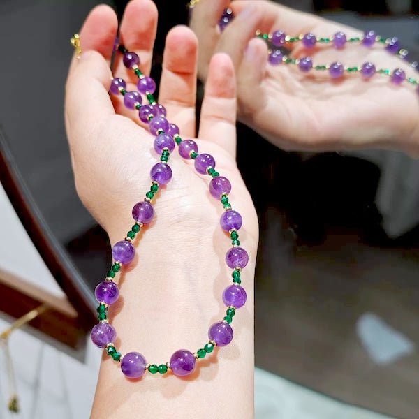 Amethyst Green Onyx kralen ketting n armband