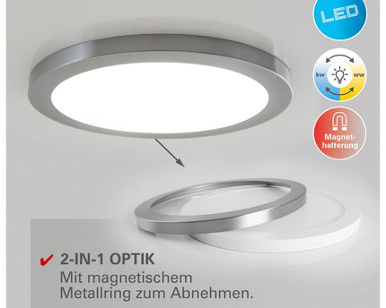 LED -plafondlamp "bonus", functie, metalen plafondlamp.