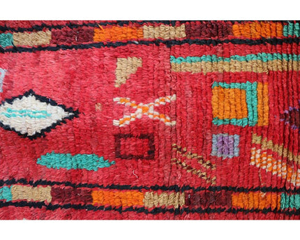 Zuiver wollen Marokkaans Berber halkleed 67 x 344 cm