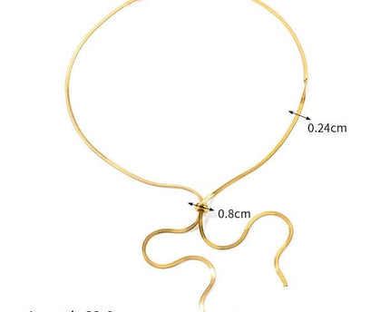 Minimalistische haringbotketting uittrekbare ketting