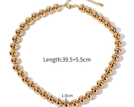Minimalistische dikke look kralen ketting