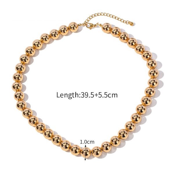 Minimalistische dikke look kralen ketting