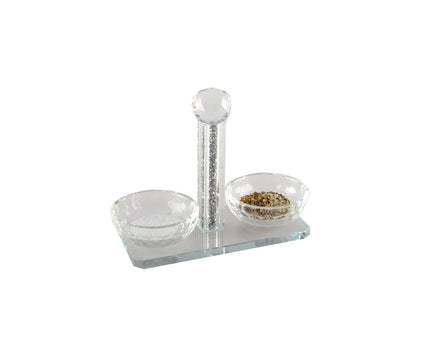 Zout en dubbele kristalpeper
