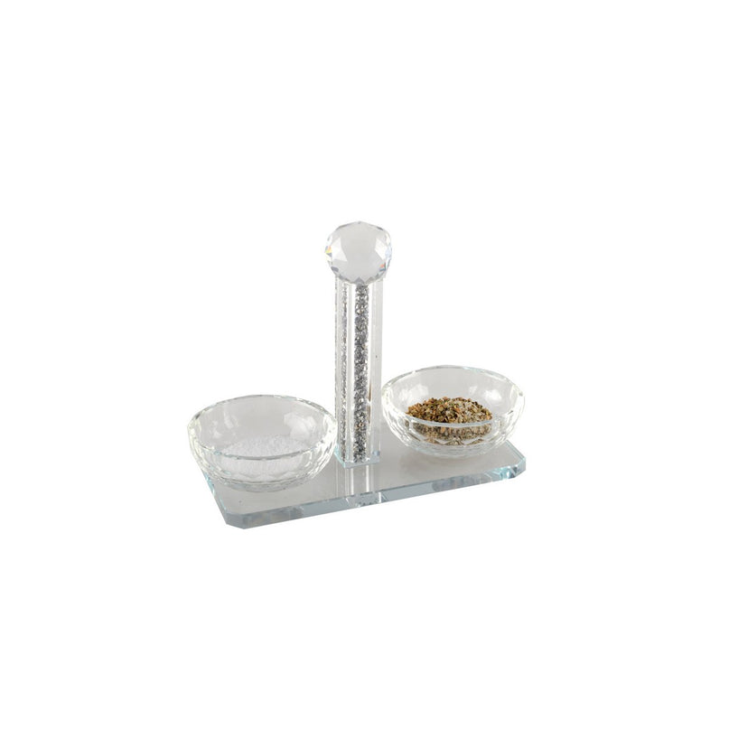 Zout en dubbele kristalpeper