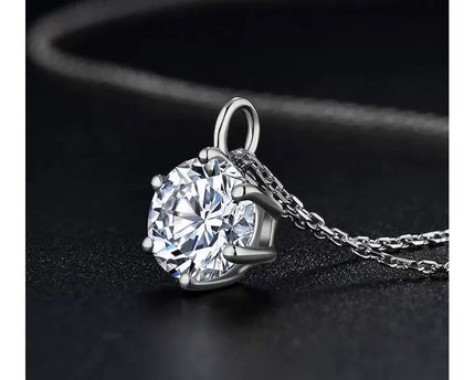 Classic 6 Claws Solitaire hanger ketting - Moissanite Stone