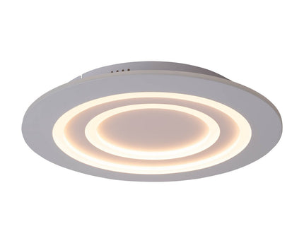LED-plafondlicht "mirel" Ø 50 cm, 6 cm hoog, metaal en plastic in wit, geïntegreerde LED's, 2400 lm, dimmable, CCT-functie 3000-6500 K, RGB kleurverandering