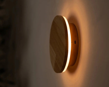 Lou lichtbruine draadloos wandlicht - oplaadbaar en dimbare aanraakregeling - 2700K warm licht