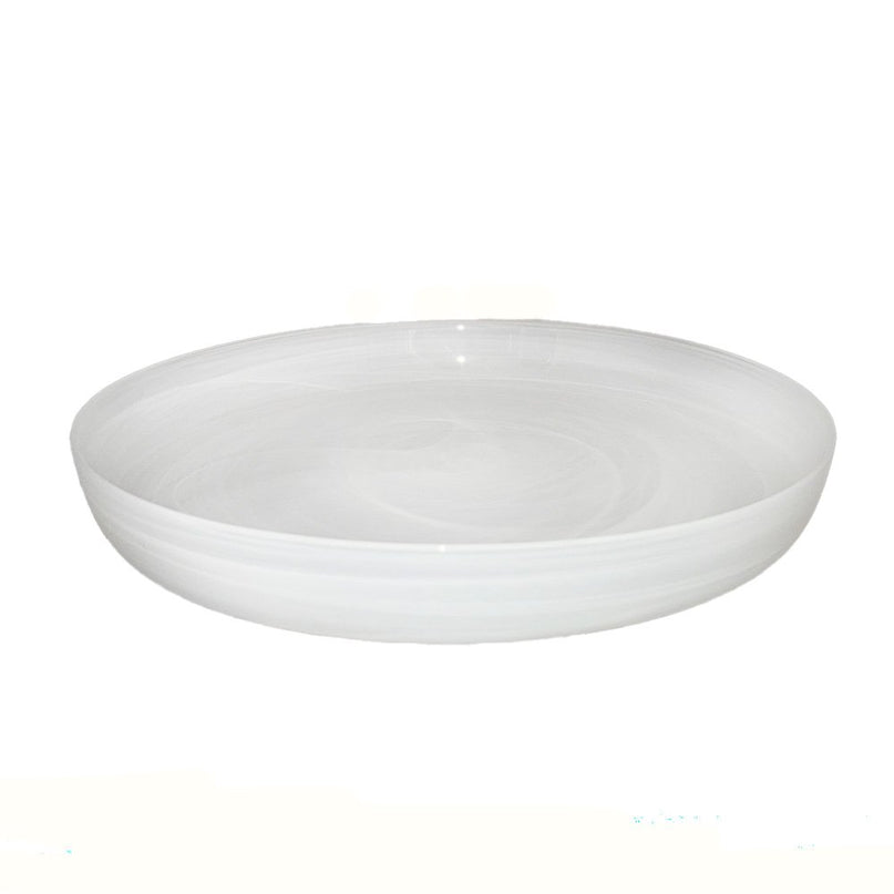 Witte glazen lade 34,5x34.5x4,5 cm