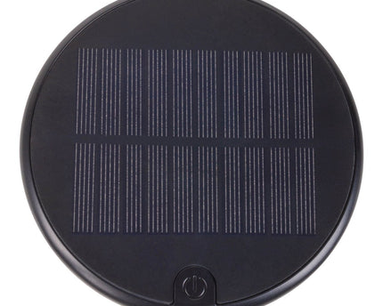 Zonne -batterijlampje "Palu" voor buiten en binnen, gemaakt van plastic in zwart, 20 cm hoog