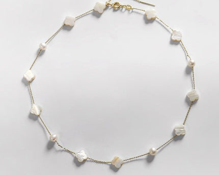 Parel van parel gelukkige klaver kralen sieraden set