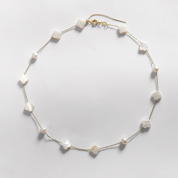 Parel van parel gelukkige klaver kralen sieraden set