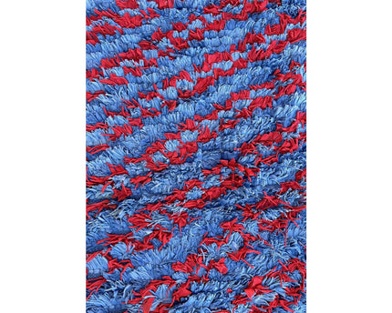 Marokkaans Berber-tapijt van gerecycled textiel 88 x 136 cm