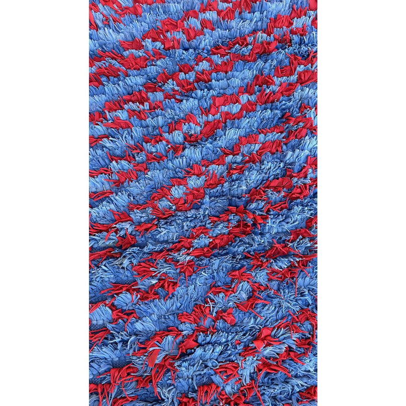 Marokkaans Berber-tapijt van gerecycled textiel 88 x 136 cm