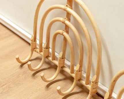 Rotan Kapstok Kapstokken Beige Wandhaken MAKU (2 maten)