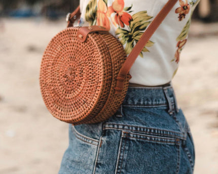 Crossbodytas | Bali Tas SENJA (bruin) Gemaakt van Rattan