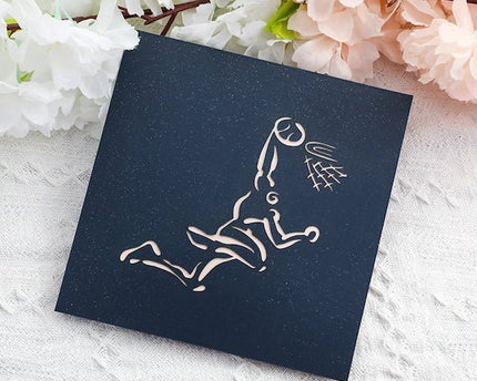 3D -kaart voor hem voor papa - basketbalontwerpkaart