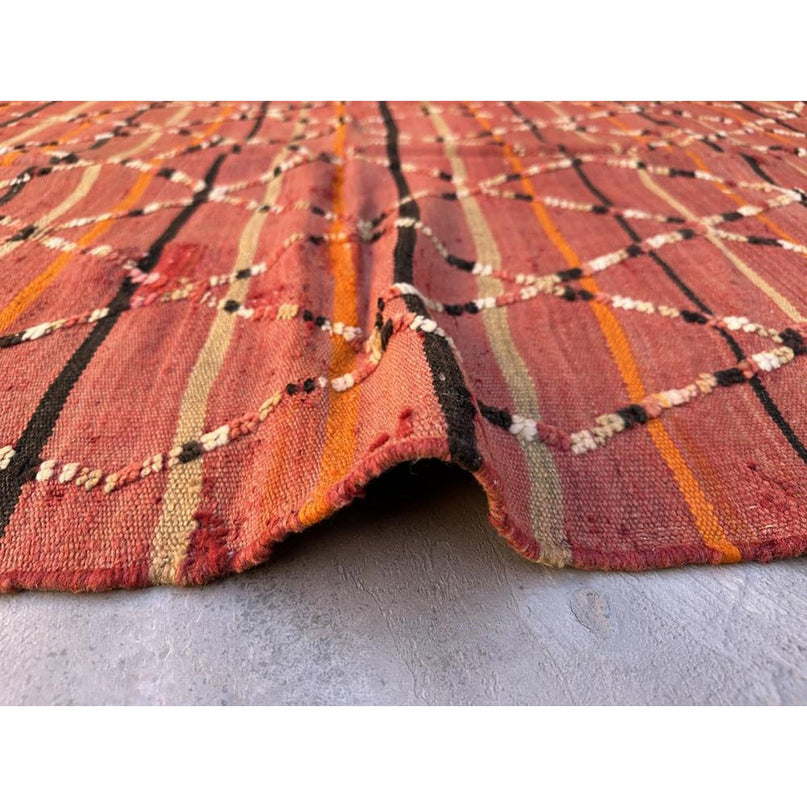 Zuiver wollen Marokkaans Kelim Berber tapijt 126 x 208 cm