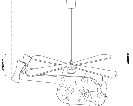 Kinderhanger lamp "Hubert" helikopter