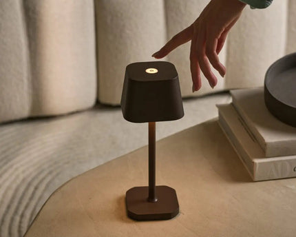 Ava Mokka Bruin Oplaadbare Tafellamp | Draadloos en dimbaar