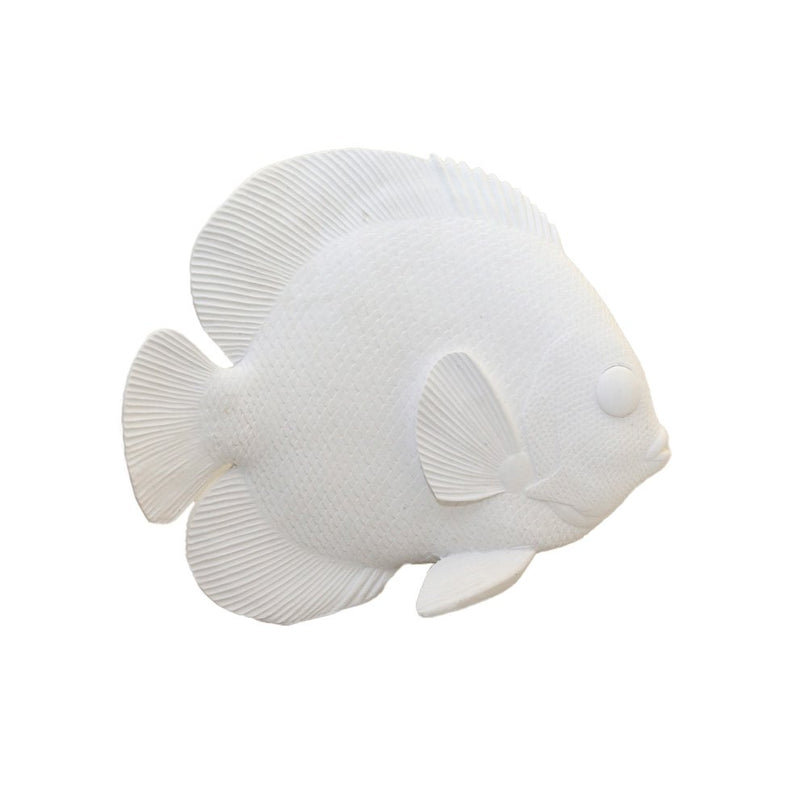 Decoratieve witte vis 29x12x23cm