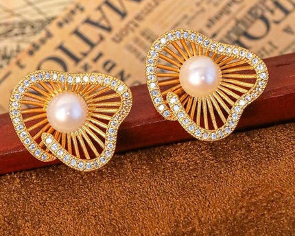 Lotus Design Sparkling Pearl -oorbellen N Ringen