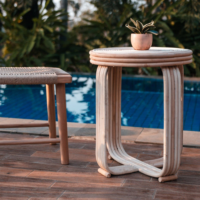 Rotan Bijzettafel | Bijzettafel | Banktafel KANTHI