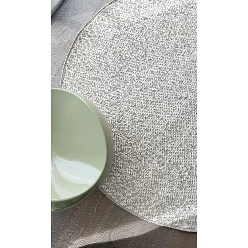 GEHAAKT rond decoratief vloerkleed