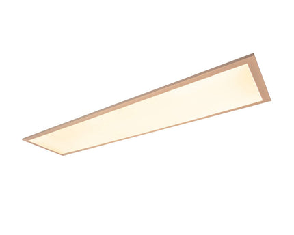 LED -paneel plafondlamp "Nico", functionele metalen plafondlamp en plastic in het wit, met vaste LED's en vele functies, ideaal voor kantoor, oefening of workshop, ca.