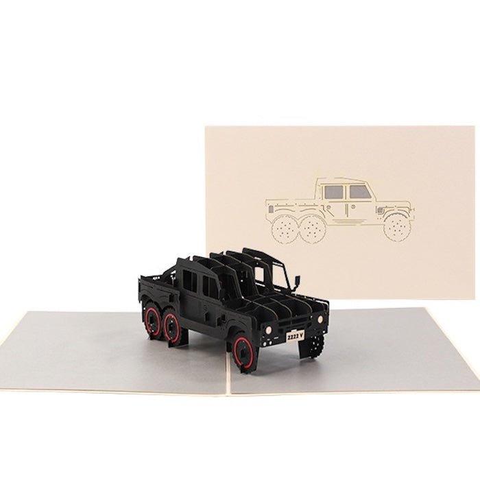 3D -kaart voor hem voor papa - Jeep en Motorbike Design