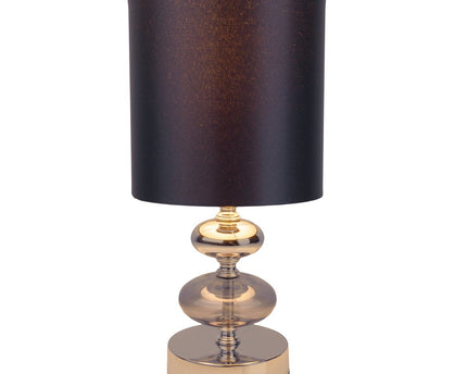 Stof, tafellamp "mali", tafellampje, textiel in zwart, met e14 -aansluiting, voor eetkamer, woonkamer, gang of kantoor, tafellamp voor woonkamer of eetkamer, bedlamp 28,5 cm hoog