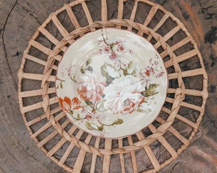 Placemat (set van 2, 4 of 6) CARUBAN | 38 cm Boho Placemat rond gemaakt van Waterhyacint