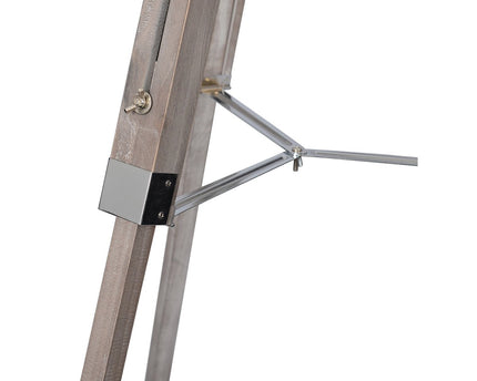 Staande lamp driekbende "Holly" gemaakt van donkere natuur met een E27-versie, 100-140 cm hoog, lamp voor woonkamer, eetkamer of kantoor