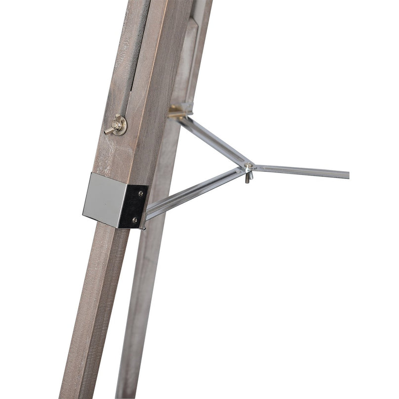 Staande lamp driekbende "Holly" gemaakt van donkere natuur met een E27-versie, 100-140 cm hoog, lamp voor woonkamer, eetkamer of kantoor