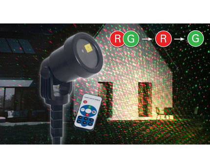 Laser buiten spion met projector, spies gemaakt van plastic, kleurrijk, met geïntegreerde LED, spotlight voor buiten