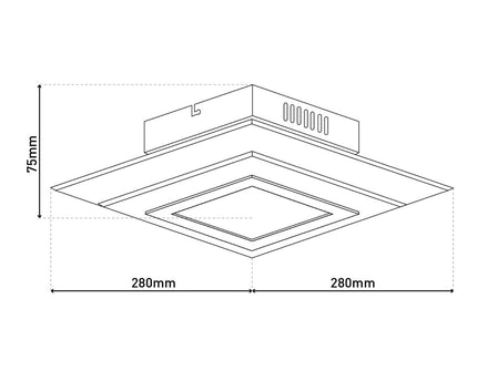 LED wand- en plafondlamp "Lucca"