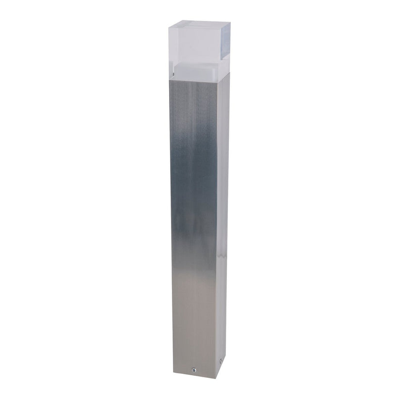LED Outer Socket Light "Leah" gemaakt van metaal en plastic in stalen blanke, geïntegreerde LED, padlichten