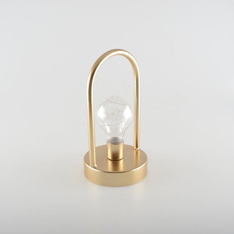 LED -lamp in gouden metaal