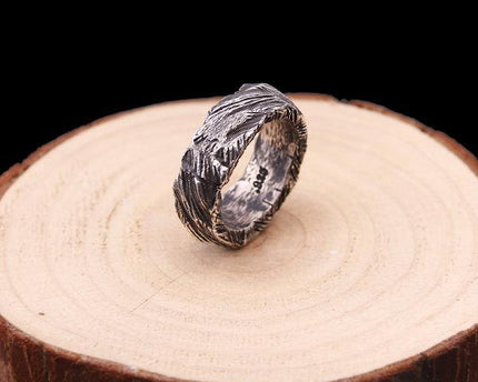 Vintage geïnspireerde rockring - massief zilver