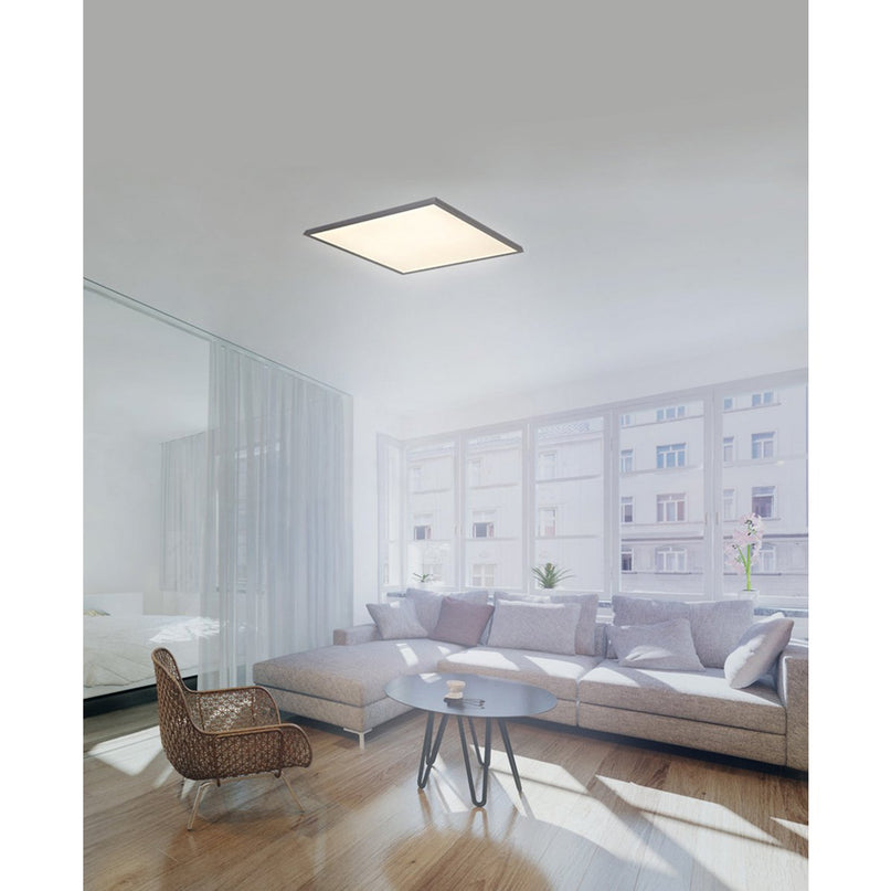 LED -sensorpaneel "Alegre" zijlengte 45 cm, veel functies, beugel inclusief beugel gemaakt van metaal en plastic, geïntegreerde leds warm wit wit