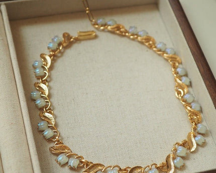 Moonlight Muguet - Vintage Lelietje-van-dalen ketting