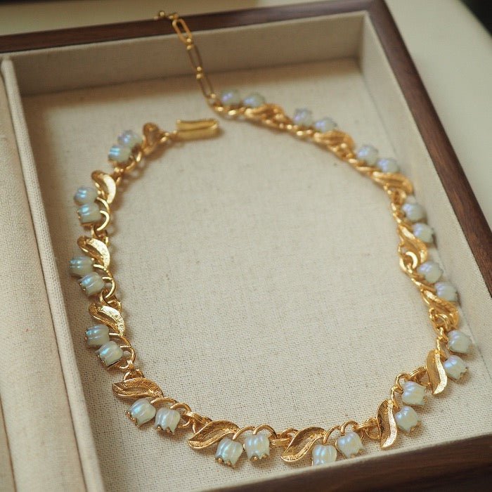 Moonlight Muguet - Vintage Lelietje-van-dalen ketting