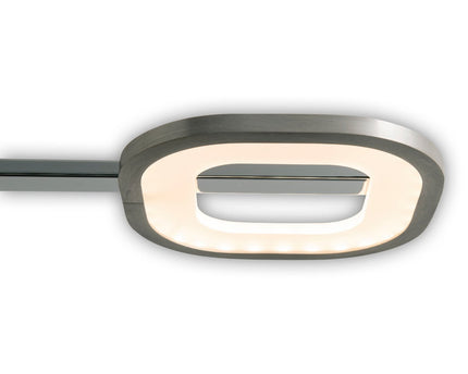 LED hanglamp "balk" gemaakt van metaal en plastic in stalen blank, met geïntegreerde LED