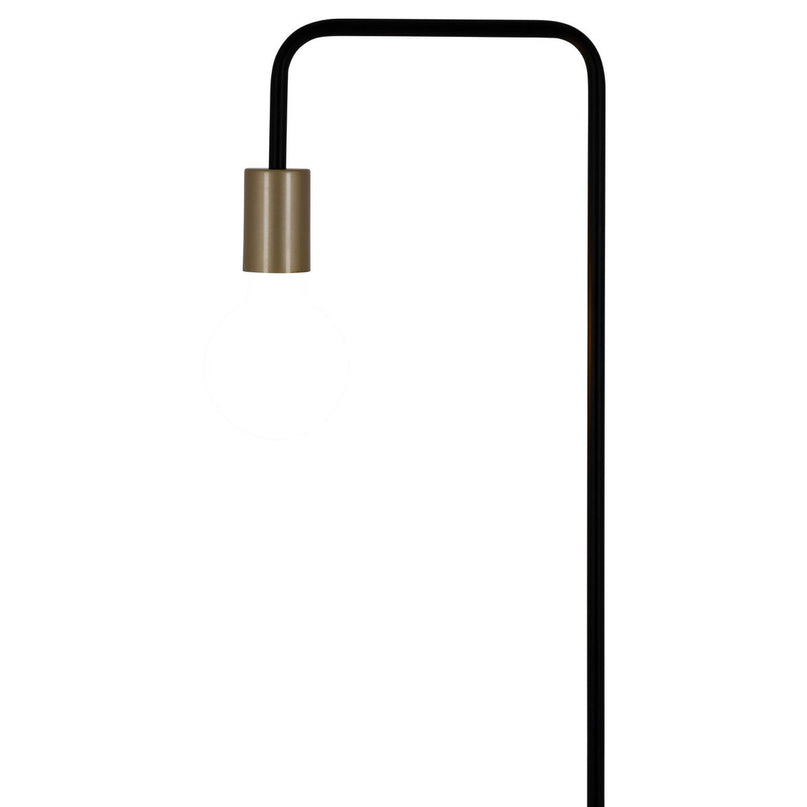 Staande lamp "Modo" gemaakt van metaal in zwarte, versies in goud, E27 -aansluiting, tafellamp voor woonkamer, eetkamer, keuken, gang, gang of kantoor, 150 High