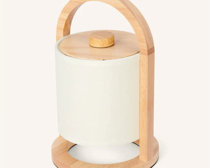 River Light Bruine Houten Oplaadbare Lamp – Dimbaar & Snoerloos Licht